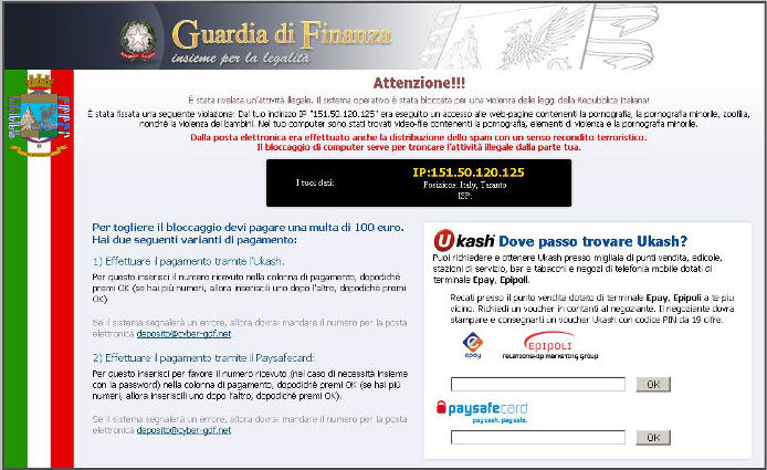 Virus Guardia di Finanza Virus Guardia di Finanza